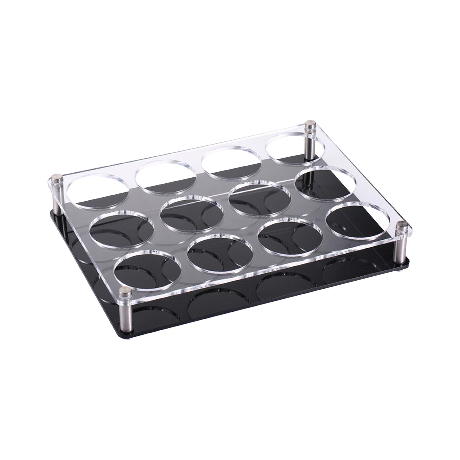 Magideal - Estante Para Copas De Vino, Taza De Café, Estante Para Tazas De Agua, Organizador De Exhibición Independiente Para Barware, Soporte Para Tazas De Cóct , Cerveza Cerveza Negra De 12 Hoyos