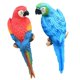 thumbnail image 4 of 2 Figuras De Loro Para Decorar El árbol De La Pared, De Resina, Para Césped, Jardín, Rojo Y Azul., 4 of 5
