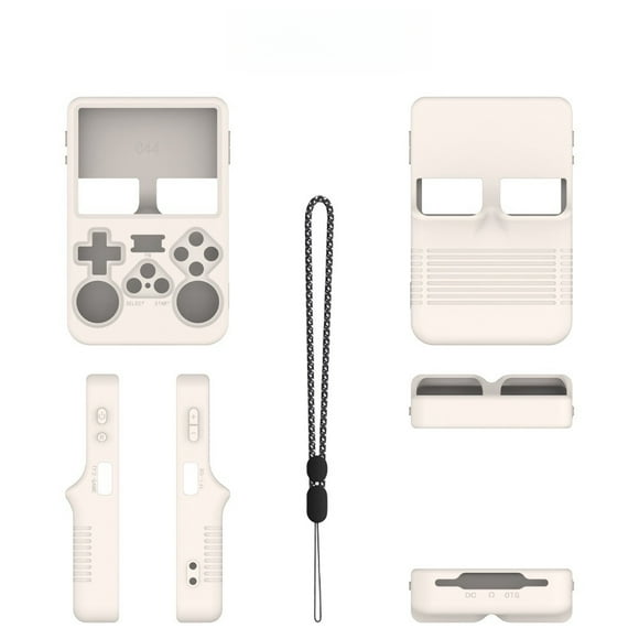 Funda de silicona para consola R36S Funda de piel suave Cubierta Protectora Funda Antiarañazos Protector Juego Accesorios-Blanco
