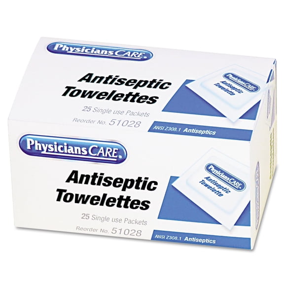 Toallitas antisépticas PhysiciansCare caja de 25