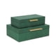 thumbnail image 2 of Cajas de almacenamiento Cheungs Lusan Green Shagreen, diseño hecho a mano, 2 of 9