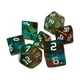 thumbnail image 5 of 7 Piezas De Dados Poliédricos De Doble Color D6 D4 D8 D10 (00-90 Y 0-9) D12 D20 Café Verde, 5 of 5