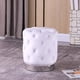 thumbnail image 3 of Otoman de Acento Accent Best Master Furniture Jacobson en Terciopelo Blanco, 3 of 3