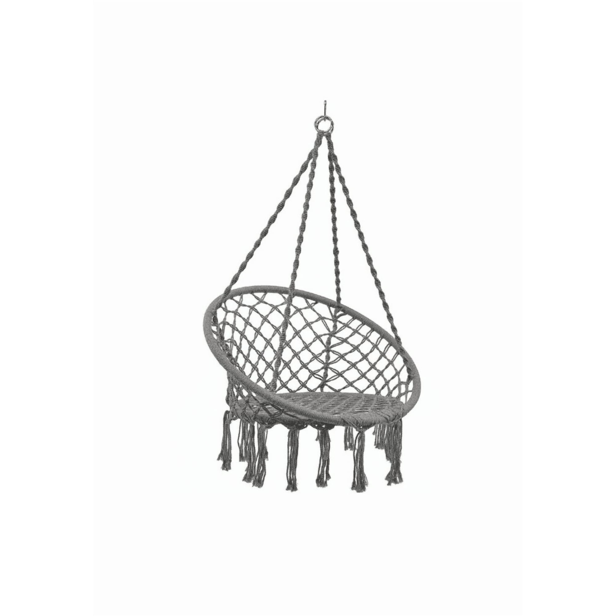 Genérico - Silla Colgante Muna Tejida Gris Tipo Columpio Decorativa