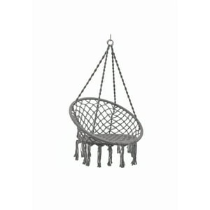 Genérico - Silla Colgante Muna Tejida Gris Tipo Columpio Decorativa