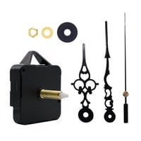 Magideal - Mecanismo De Movimiento De Reloj De Pared Diy De Primera Calidad, Barrido Silencioso Con Batería De 3 Manos Para Grosor De Dial De 15-21Mm, Cocina, Re , Flor Negra 56X56X16Mm