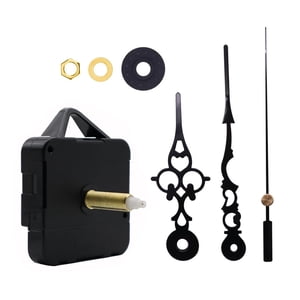 Magideal - Mecanismo De Movimiento De Reloj De Pared Diy De Primera Calidad, Barrido Silencioso Con Batería De 3 Manos Para Grosor De Dial De 15-21Mm, Cocina, Re , Flor Negra 56X56X16Mm