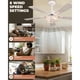 thumbnail image 3 of Ventilador de Techo WYNEYET 42 Pulgadas Blanco con Luz y Control Remoto, 3 of 3