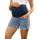 thumbnail image 1 of INSPIRE CHIC Pantalones Cortos de Maternidad de Mezclilla para Mujer Ajustables de Cintura Alta de Verano Casual con Bolsillos Jeans de Embarazo S Azul, 1 of 6