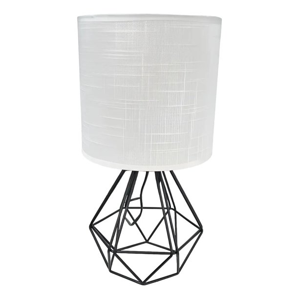 Lampara De Velador Lampara De Mesa Diseño Metal Geometrico gris