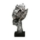 thumbnail image 2 of Escultura Abstracta De Cara, Adorno De Mesa Novedoso Para Estante, Entrada, Dormitorio, Plata, 2 of 3