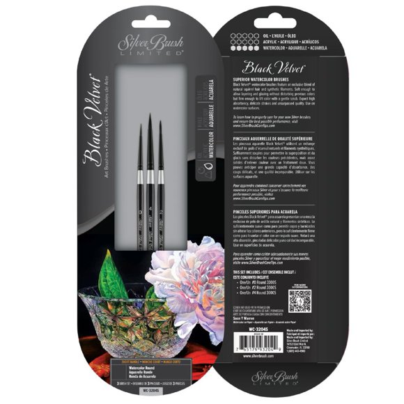 Set de 3 pinceles redondos Silver Brush Limited