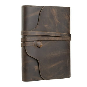 Diario, Agenda, Cuaderno Cuero Grueso Natural, Vintage. Grande. Correa. Franz Mossi