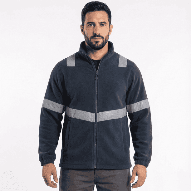 Micropolar Reflectante Hombre Térmico Alta Visibilidad Trabajo Azul