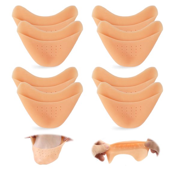 Protectores de dedos CEYAZYE 4 pares reutilizables de silicona color beige
