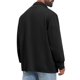 thumbnail image 3 of Chaqueta de Camisa de Punto Jacquard con Bolsillo en el Pecho de Botones para Hombre INSPIRE CHIC Vintage Casual M Negro, 3 of 6