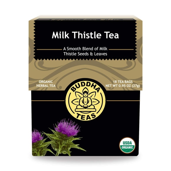 18 bolsitas de té de cardo mariano orgánico de Tea Buddha Teas