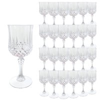 Copas De Vino De Plástico Leyiqu, Estilo Vintage, 200 Ml (Paquete De 24)