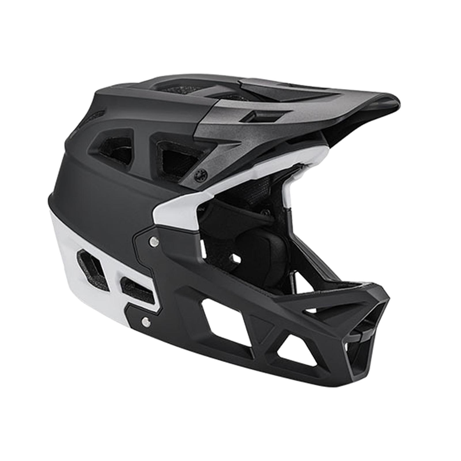 Magideal - Casco De Bicicleta De Cara Completa Casco De Bicicleta De Montaña Sombrero De Flujo De Aire Casco De Ciclismo De Seguridad Con Absorción De Impactos Negro Blanco M