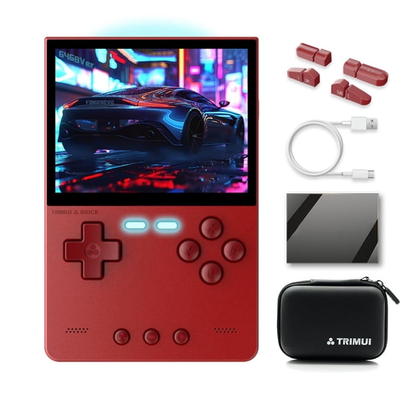 Consola de juegos portátil FINGEREVO Trimui Brick de 3.2 pulgadas roja