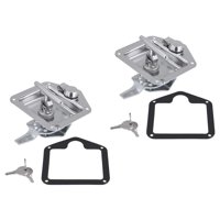 Ioensy - 2 Cerraduras Para Caja De Herramientas De Remolque De Rv Con Dos Llaves, 12,5 X 12,2 Cm, Acero Inoxidable