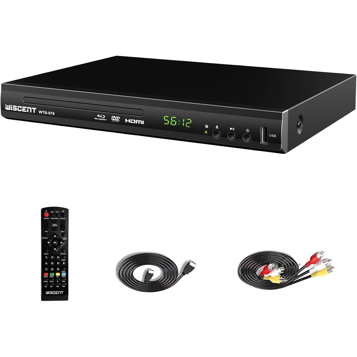 Reproductor Blu Ray Dvd Wiscent Wtb978 Full Hd 1080p Hdmi