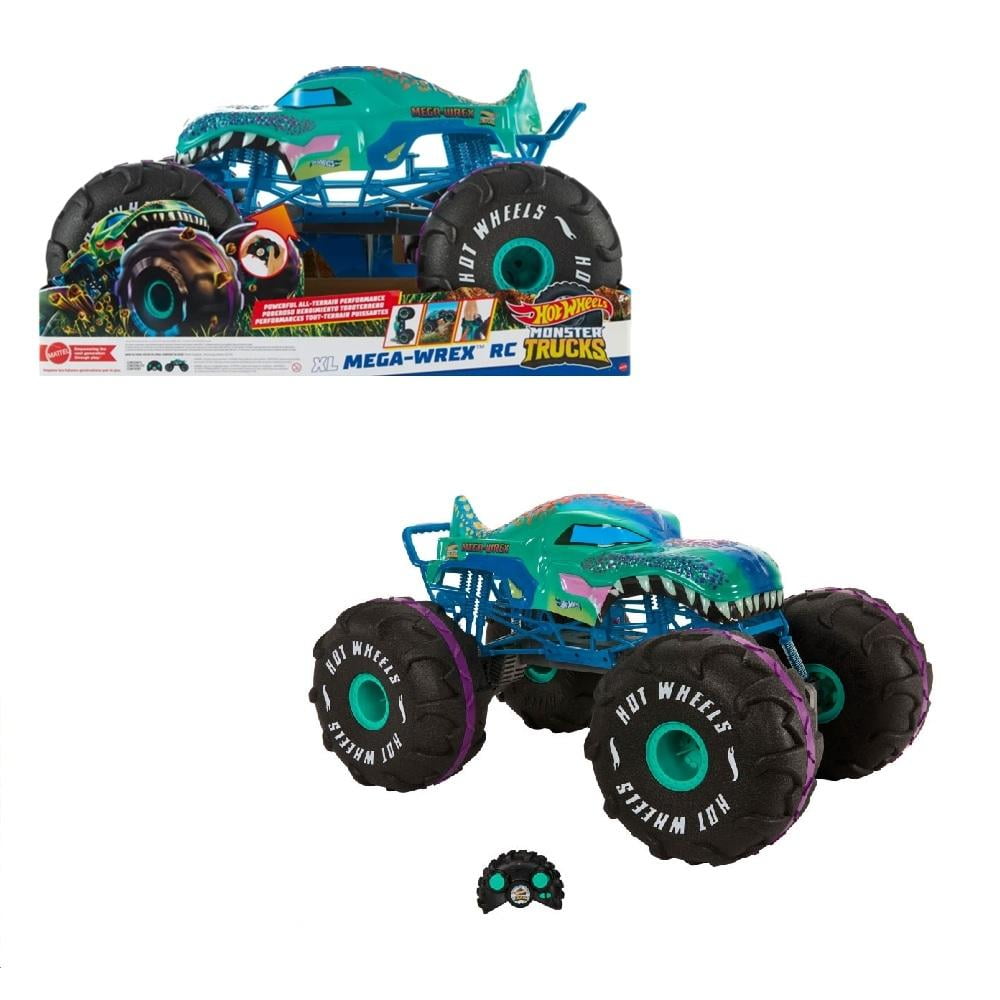 Vehículo A Control Remoto Hot Wheels Monster Trucks Mega Wrex Escala 1:6
