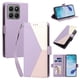 thumbnail image 2 of Cartera de PU Tricolor para Motorola Moto G47 con Ranuras y Soporte, Morado, 2 of 6