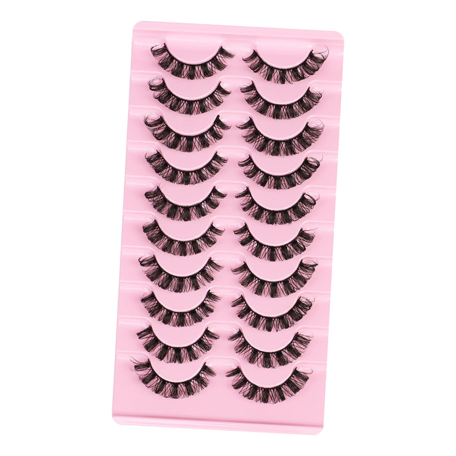 Ioensy - 10 Pares De Pestañas Rusas Dd Curl Curly Eye Lashes Hecho A Mano C