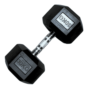 Linea Sport - Mancuerna Hexagonal De 30 Kg Con Recubrimiento De Caucho