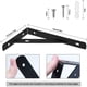 thumbnail image 2 of 4 soportes para estantes de pared, resistentes y con tornillos, de metal, color negro, para cocina, dormitorio, 150 x 95 x 15 mm., 2 of 5