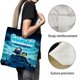 thumbnail image 3 of We Lost Our Human Bolso de tela con estampado de lienzo para mujer, bolsa de compras reutilizable y estética, con cremallera interior, regalo para mujer,40*45cm., 3 of 6