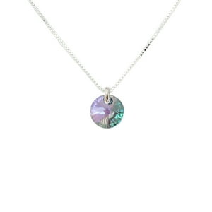 Joyas Montero - Collar Punto De Luz Plata Italiana 925 Y Cristal Genuino Paradise Shine