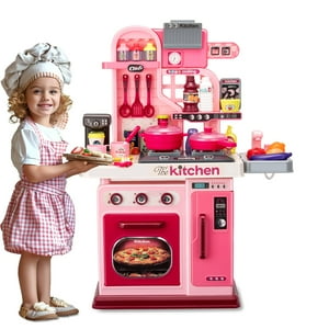 Juego De Cocina Para Niños Zaddgiuuy, 53 Unidades, Con Luces Y Sonidos, Color Rosa