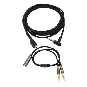 Genérico - Cable De Repuesto De Audio De 6,5 Pies Para Steelseries Arctis 3 5 7 Pro Negro