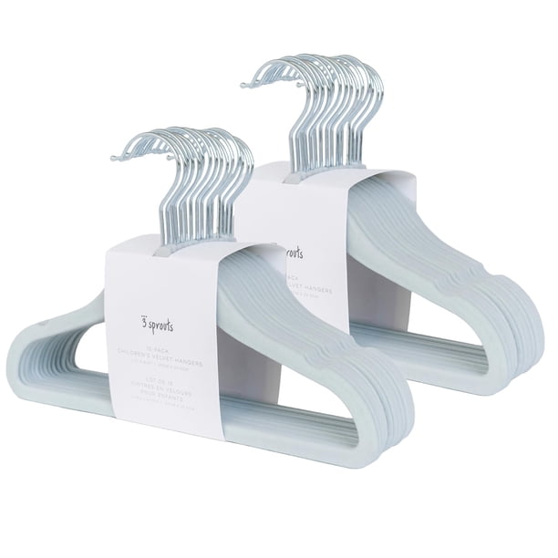 Baby Hangers De Terciopelo Antideslizante Para Bebés Paquete De 30 Unidades Color Azul