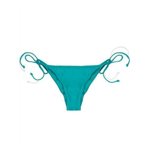 Samia - Bikini Calzón Tanga Con Amarras Turquesa L