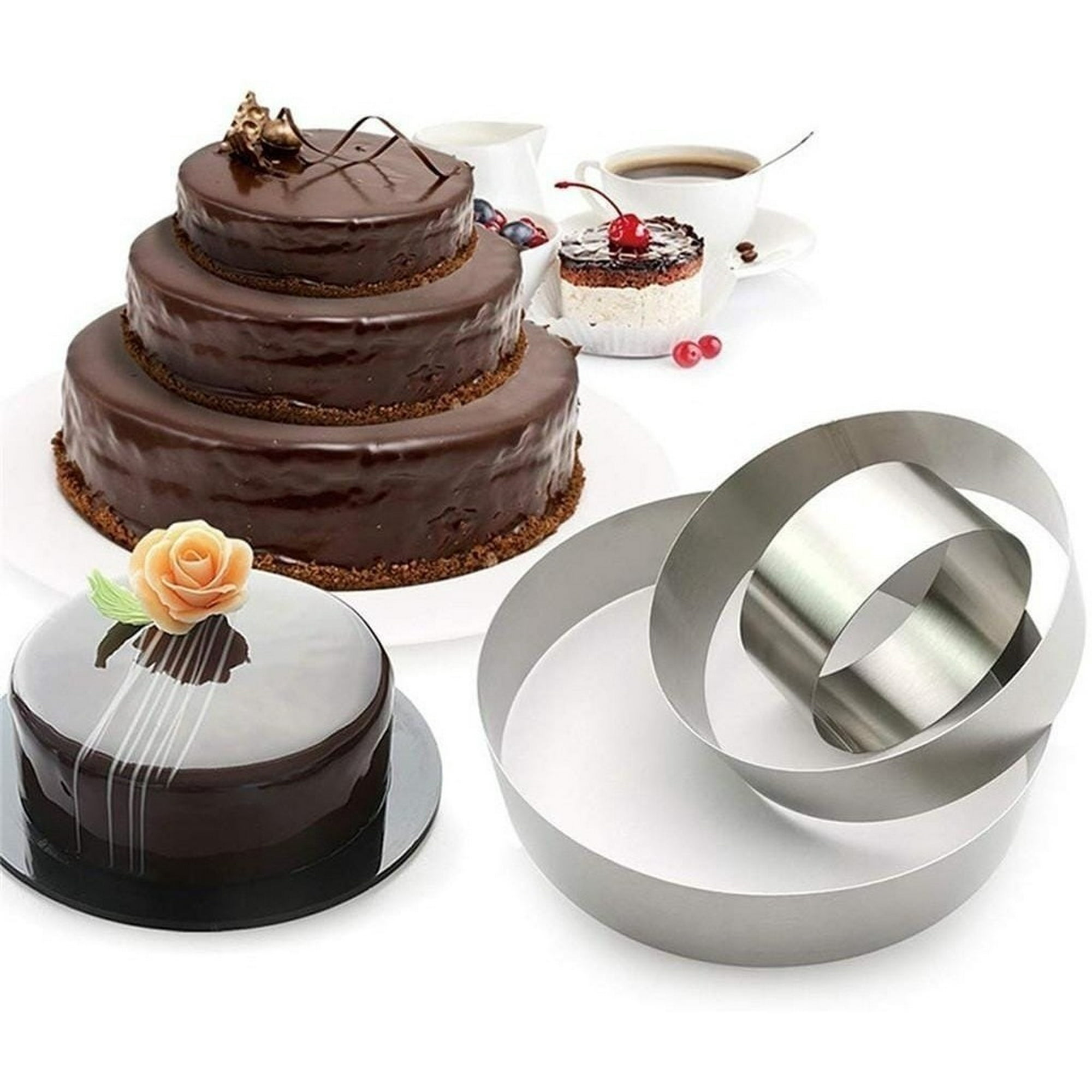 Genérico - Set De 3 Cortadores De Torta Bizcocho Repostería