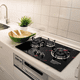 thumbnail image 1 of Cocina Encimera a Gas Licuado 3 platos Vidrio Templado Cocinilla Negro, 1 of 7