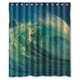 thumbnail image 1 of Cortina de ducha con diseño de olas del océano, juego de cortinas de baño con ganchos, tamaño 60 x 72 pulgadas, 1 of 3