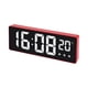 thumbnail image 5 of Reloj Despertador Digital Pantalla de Temperatura de Gran Número Brillo Ajustable Luz Nocturna Pantalla LED para Viajes en Casa Dormitorio Interior Es rojo, 5 of 5