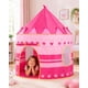 thumbnail image 3 of Carpa Infantil Castillo Princesa Rosada con Coronas y Ventanas de Malla para Niñas, 3 of 6