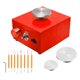 thumbnail image 4 of Mini Máquina De Rueda De Cerámica, Artesanía Eléctrica En Arcilla, Para Arcilla Que Forma Rojo, 4 of 5