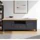 thumbnail image 1 of Rack TV "Mozart" Mueble de Televisión de Madera con Cajón - Gris Grafito - 150x40x65 cm, 1 of 3