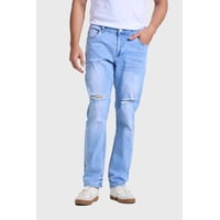 Fashionspark - Jeans Hombre Slim Rotura Celeste