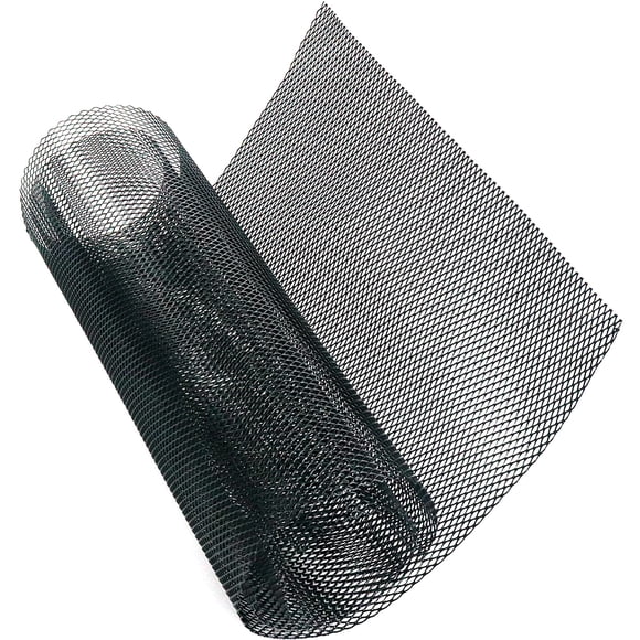 Malla para parrilla de auto Modengzhe 102 x 33 cm de aluminio negro