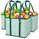 thumbnail image 1 of Bolsas de supermercado reutilizables Creative Green Life (paquete de 3), color verde, 1 of 6