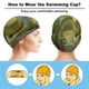 thumbnail image 3 of Leo Gorro de Natación de Licra, Gorro de Baño de Tela Cómoda, Gorro Elástico Antideslizante para Hombres, Mujeres y Niños, 3 of 6