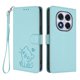 thumbnail image 1 of Xiaomi Redmi Note 14 Pro 4G Funda Billetera de Gato, Verde Claro, 1 of 6