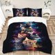 thumbnail image 1 of Galactic Cosmic Cat Print Cover Set Ultra Soft Breathable and Comfortable Bedding with Stylish Design for Bedroom and Guest Room Decor 1 Cover and 2 Matching Pi, 1 of 1